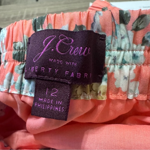 J.CREW | Liberty Fabric Coral Floral Lined Skirt Size 12 - Picture 11 of 13
